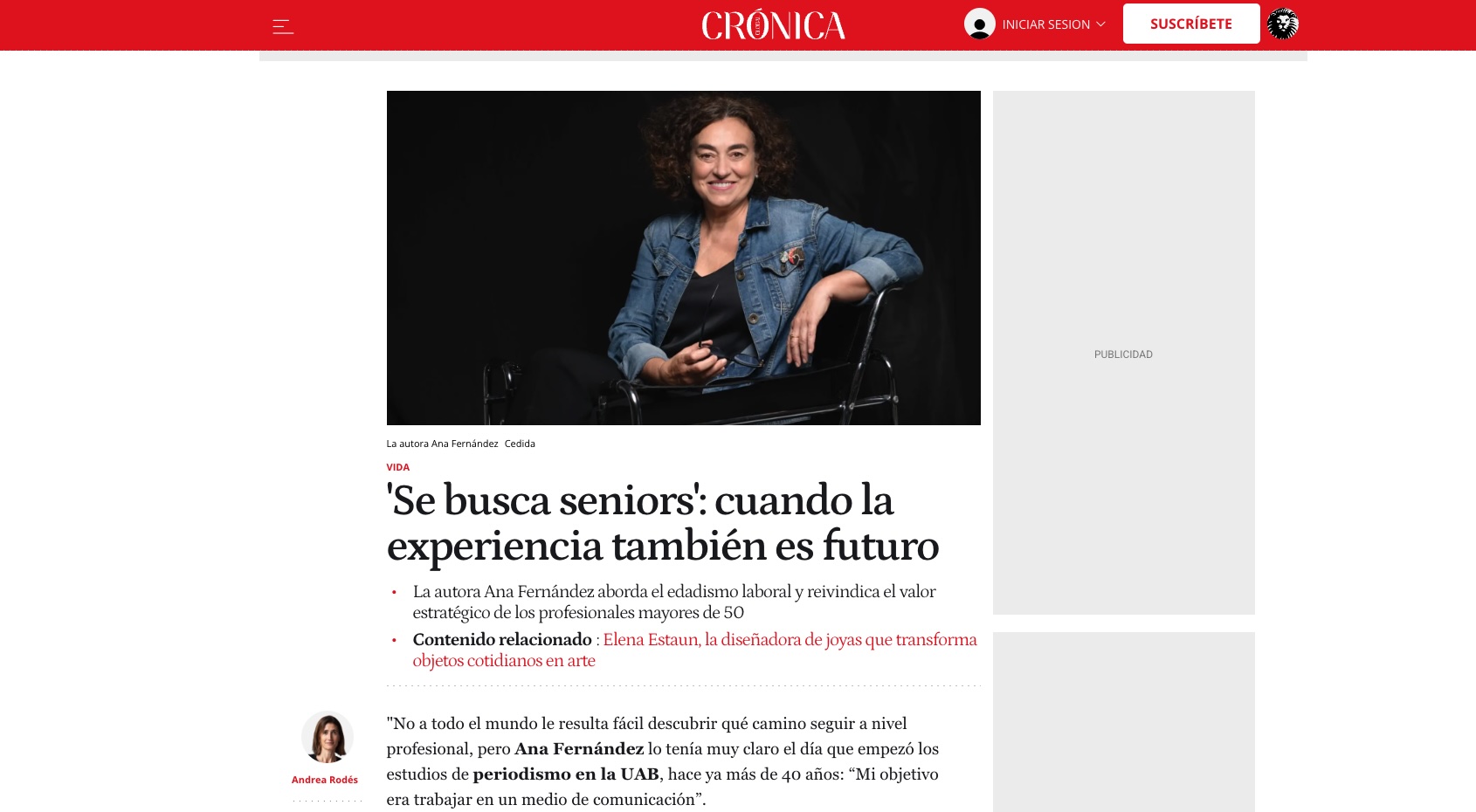 'Se busca seniors: cuando la experiencia también es futuro